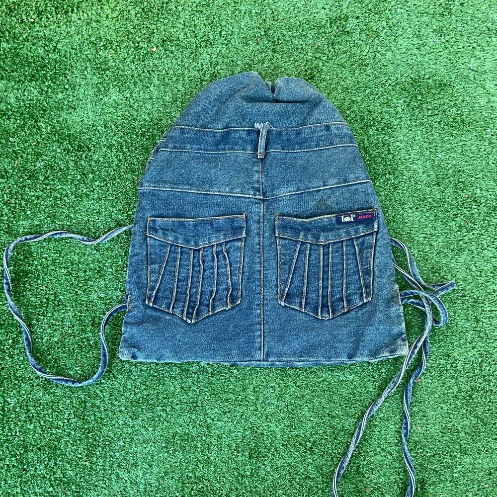 Lei vintage Women Stonewashedg Denim Jeans Cute  Backpack Bag